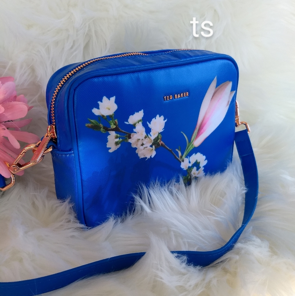 Ted Baker Blue Floral Harmony Camera Bag + Wristlet
